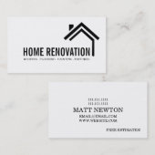 Carte De Visite Maison Maison Retrait Rénovation Construction (Devant / Derrière)