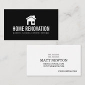 Carte De Visite Maison Maison Retrait Rénovation Construction (Devant / Derrière)
