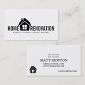 Carte De Visite Maison Maison Retrait Rénovation Construction (Devant / Derrière)