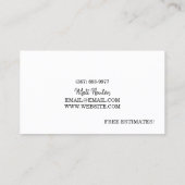 Carte De Visite Maison Maison Retrait Rénovation Construction (Dos)