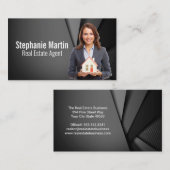 Carte De Visite Maison modèle pour femme d'affaires | Immobilier (Devant / Derrière)
