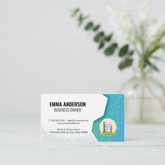 Carte De Visite Maison moderne (Debout devant)