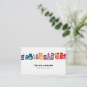 Carte De Visite Maison moderne Réalisateur professionnel immobilie (Debout devant)