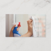 Carte De Visite Maison moderne tendance Nettoyage Maid Janitorial (Dos)