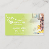 Carte De Visite Maison moderne tendance Nettoyage Maid Janitorial  (Dos)