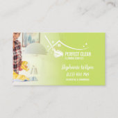 Carte De Visite Maison moderne tendance Nettoyage Maid Janitorial  (Devant)
