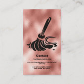 Carte De Visite Maison Nettoyant Rose de nettoyage de l'or Service (Dos)