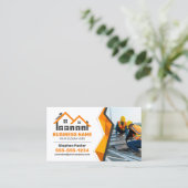 Carte De Visite Maison Orange Professional Roofing (Debout devant)