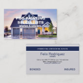 Carte De Visite Maison Peinte Beau Peintre (Devant / Derrière)