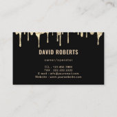 Carte De Visite Maison Peintre moderne gouttes d'or Service de pei (Dos)