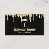 Carte De Visite Maison Peintre moderne gouttes d'or Service de pei (Devant)