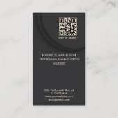 Carte De Visite Maison peinture professionnel élégant moderne code (Dos)