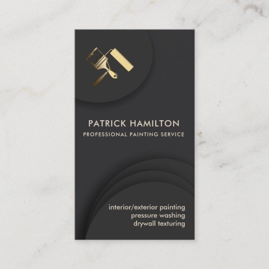 Carte De Visite Maison peinture professionnel élégant moderne code (Devant)