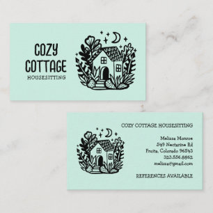 Carte De Visite Maison Petsitter Accueil Cute Cottage Art Custom