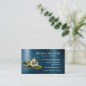 Carte De Visite Maison professionnelle branchée Services d'aidants (Debout devant)