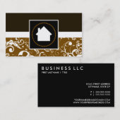 Carte De Visite Maison professionnelle de damassé de vrai agent (Devant / Derrière)