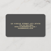 Carte De Visite Maison professionnelle Toit Immobilier Gris (Dos)