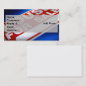 Carte De Visite Maison rouge, blanche et bleue à vendre Immobilier (Devant / Derrière)