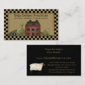 Carte De Visite Maison rustique Primitive Pays Salon (Devant / Derrière)