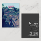 Carte De Visite Maison sur une falaise - Tenby, Pays de Galles, Ro (Devant / Derrière)