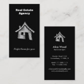 Carte De Visite Maison unique des immobiliers | (Devant / Derrière)
