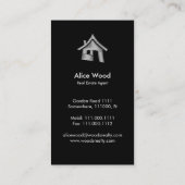 Carte De Visite Maison unique des immobiliers | (Dos)