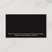 Carte De Visite Maison | Vacum | Spray | Nettoyage de tapis (Dos)