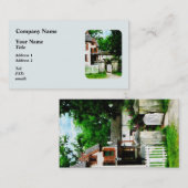 Carte De Visite Maison victorienne avec la porte ouverte (Devant / Derrière)