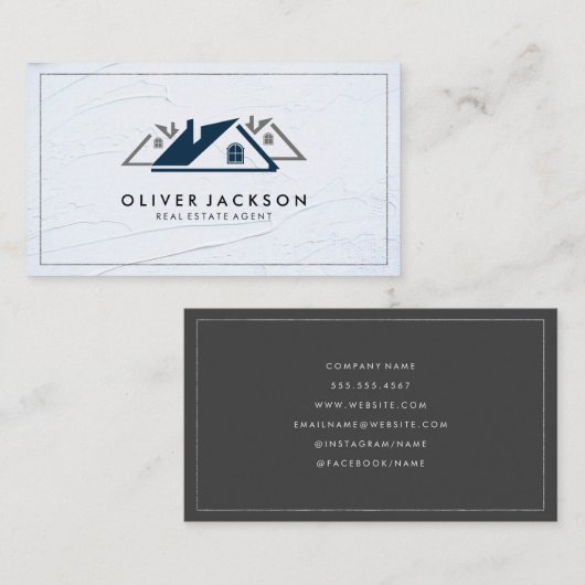 Carte De Visite Maisons Agent immobilier | Construction (Devant / Derrière)