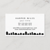 Carte De Visite maisons de réflexion silhouette immobilier (Dos)