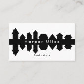 Carte De Visite maisons de réflexion silhouette immobilier (Devant)