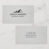 Carte De Visite Maisons immobilières | Cuir blanc (Devant / Derrière)