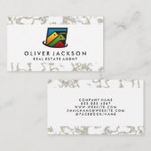 Carte De Visite Maisons immobilières | Marbre or (Devant / Derrière)