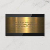 Carte De Visite Maisons immobilières | Métallique d'or | Black Glo (Dos)