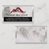 Carte De Visite Maisons Logos sur le toit (Devant / Derrière)