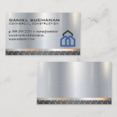Carte De Visite Maisons | Matériau de construction Acier métalliqu (Devant / Derrière)