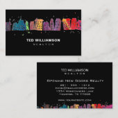 Carte De Visite Maisons modernes Immobilier Professionnel Noir (Devant / Derrière)