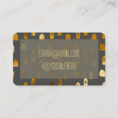 Carte De Visite Maisons scandinaves d'or (Dos)