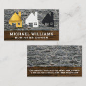 Carte De Visite Maisons | Wood Rock (Devant / Derrière)