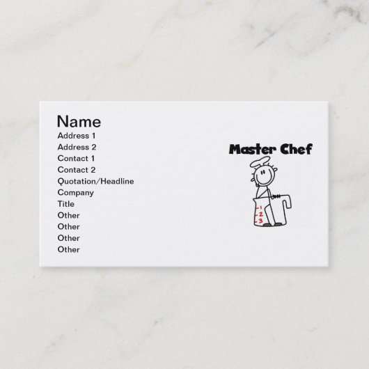 Carte De Visite Maître Chef (Devant)