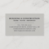 Carte De Visite Maître Constructeur, Constructeurs, Constructeurs (Dos)