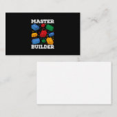 Carte De Visite Maître Constructeur Maillot Bâtiment Enfants Jouet (Devant / Derrière)