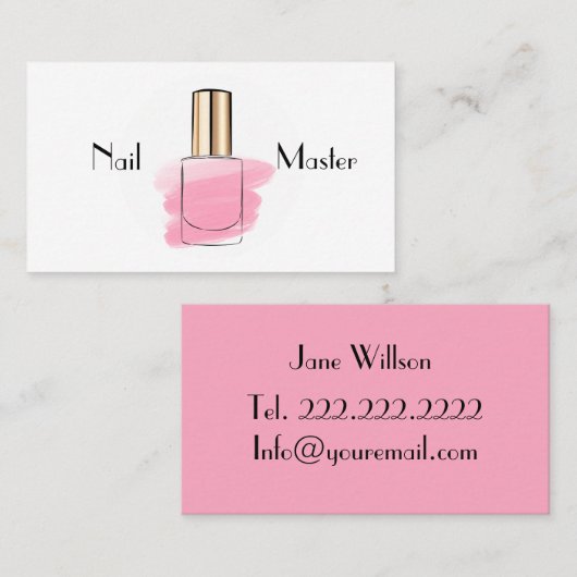 Carte De Visite Maître de clou (Devant / Derrière)