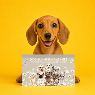 Carte De Visite Maître de Manège de Chiens Beige Pur Sang