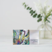 Carte De Visite Maître de musique collage d'art Abstrait (Debout devant)