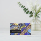 Carte De Visite Maître de musique collage d'art Abstrait (Debout devant)