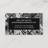 Carte De Visite Maître de musique collage d'art Abstrait (Dos)