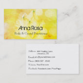 Carte De Visite Maître en cristal de Reiki de yoga de Reiki de (Devant / Derrière)