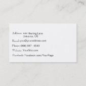 Carte De Visite Maître en cristal de Reiki de yoga de Reiki de (Dos)