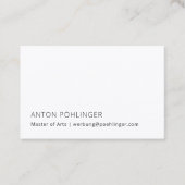 Carte De Visite maître minimal réduit (Devant)